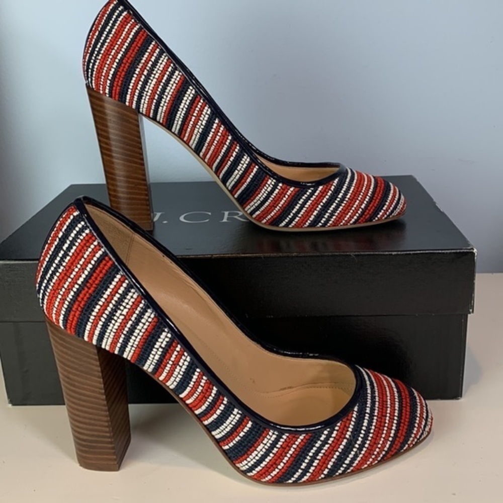 J. Crew Etta Bead Stitch Pumps Size 7 - Picture 7 of 10